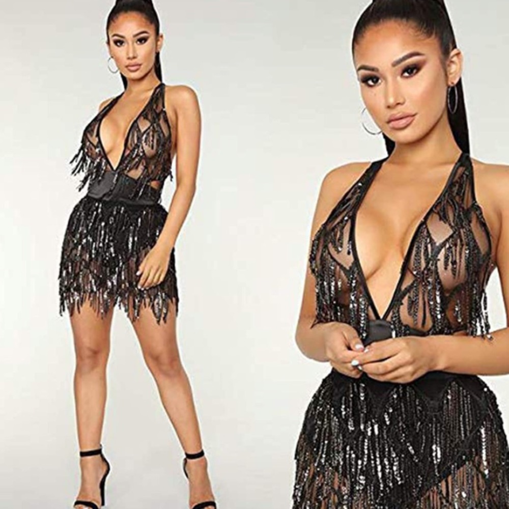 NEW Black Sparkle Dress